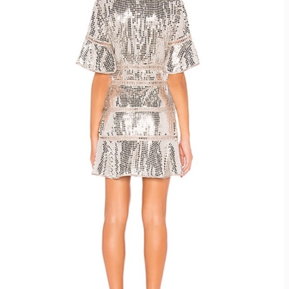 Elegant Silver Sequin Skirt